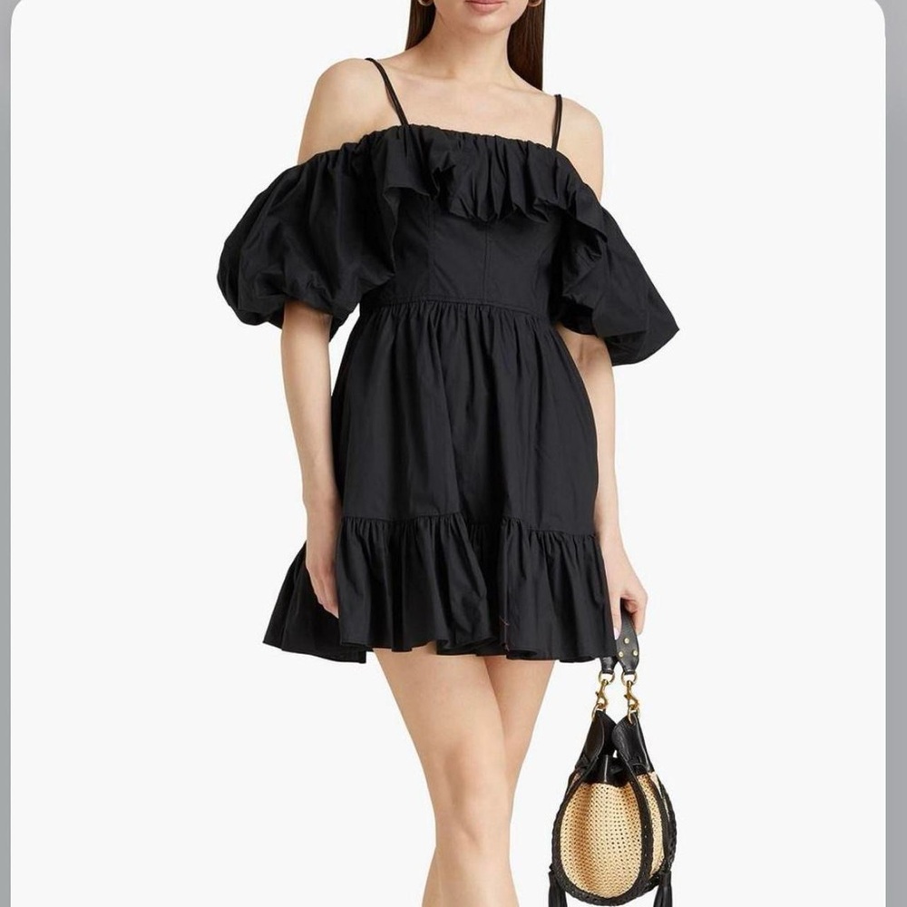 NWT Ulla Johnson Trendy Black Off-Shoulder Dress